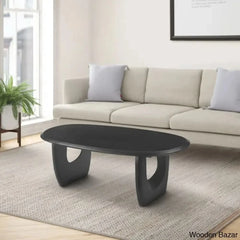 Cumuberledge Black Wooden Coffee And Center Table