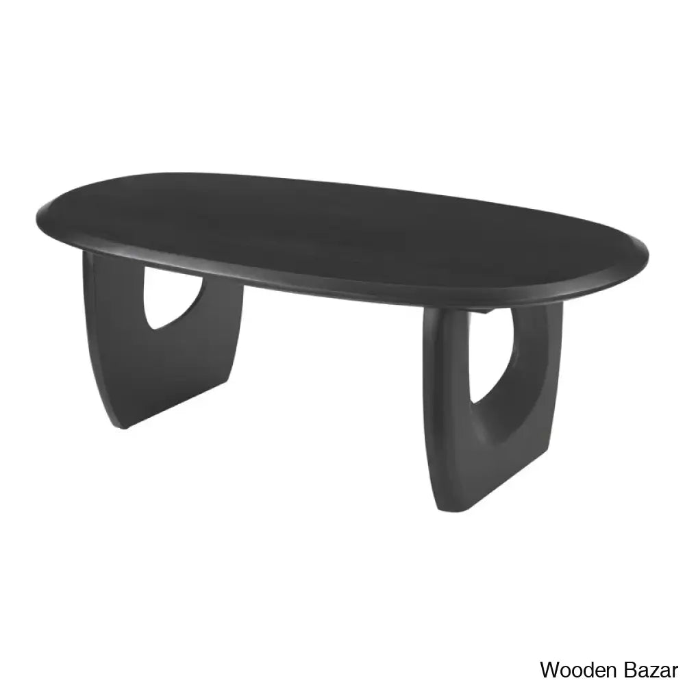 Cumuberledge Black Wooden Coffee And Center Table