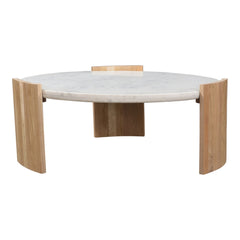 Evator Curved Wood Legs Coffee Table - Wooden Bazar