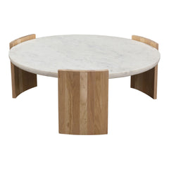 Evator Curved Wood Legs Coffee Table - Wooden Bazar
