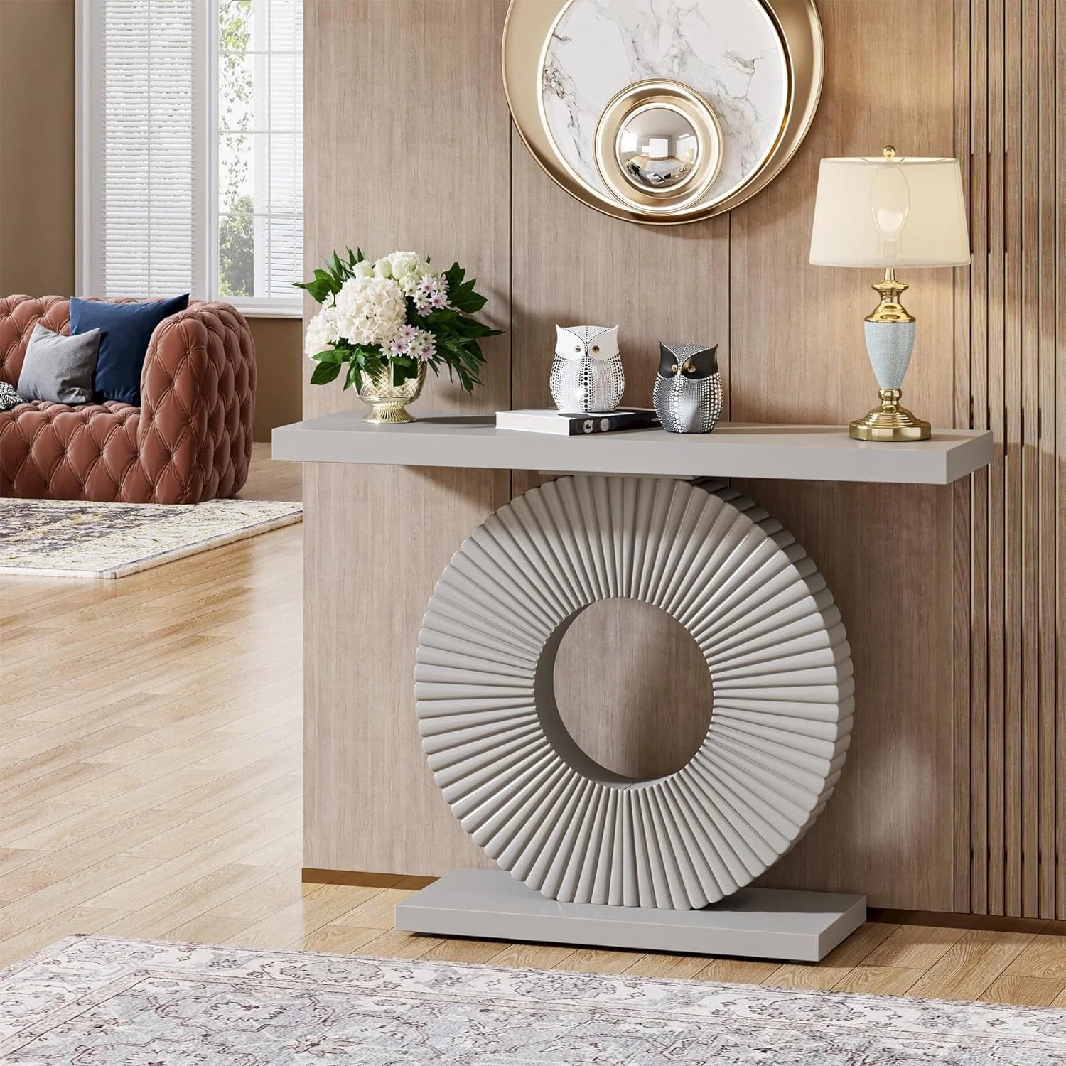 Kelis Modern Console Table Wood Entryway Table Sofa Table