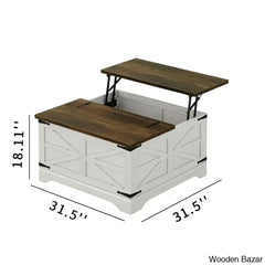 Dahlquisto Farmhouse Square Storage Coffee And Center Table With Hinged Lift Top