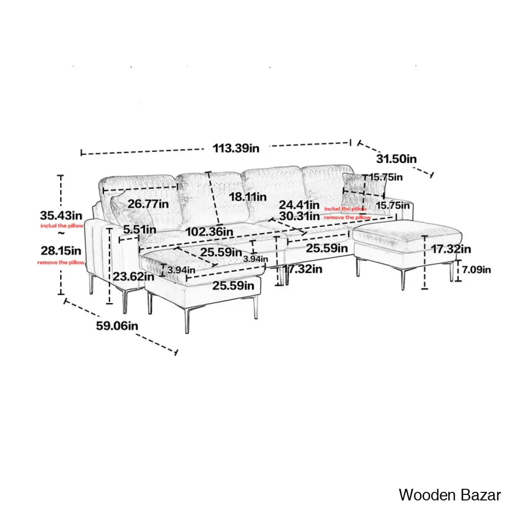 Damian Luxury Accent Sofa /Living Room Sectional