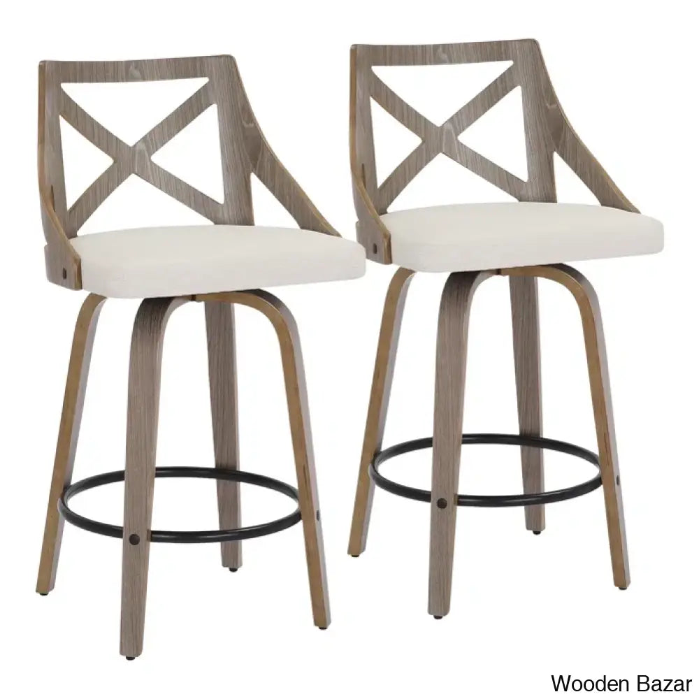 Danniea Swivel 25.5’’ Counter And Bar Stool (Set Of 2)