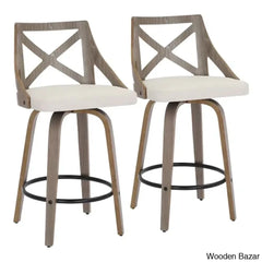 Danniea Swivel 25.5’’ Counter And Bar Stool (Set Of 2)