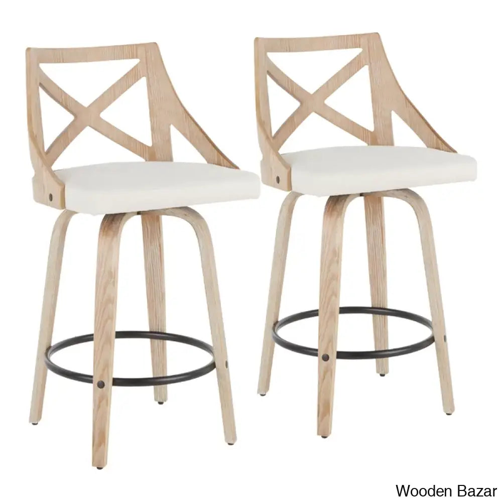 Danniea Swivel 25.5’’ Counter And Bar Stool (Set Of 2)