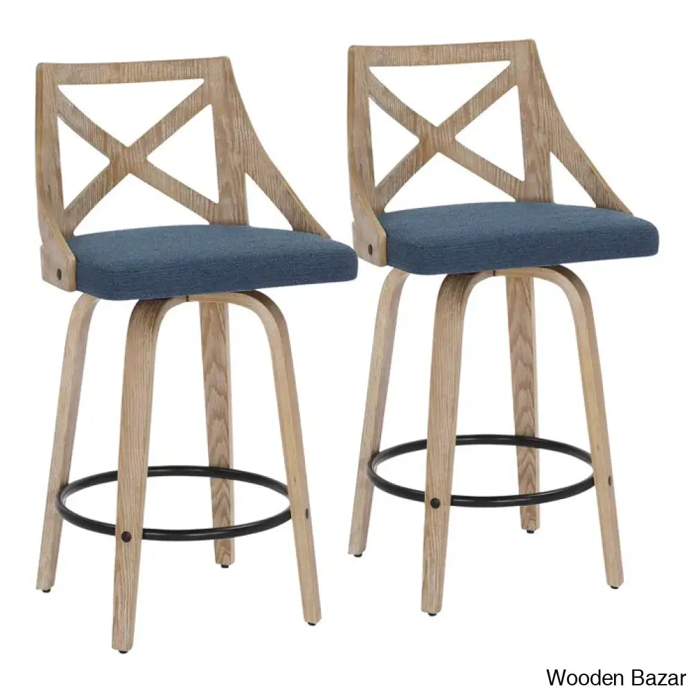 Danniea Swivel 25.5’’ Counter And Bar Stool (Set Of 2)