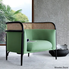 Dannifer Solid Wood Two-Seater Sofa With Empowered Living With Elegant Design Green Divina / 1