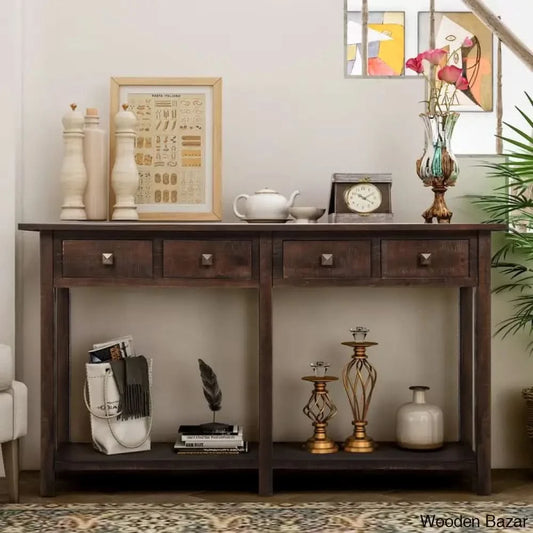 Hardwood End Table - Console Table