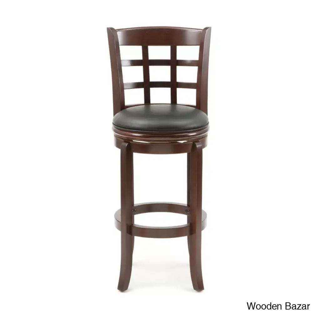 Darb Swivel Upholstered Counter And Bar Stool With Solid Wood Frame