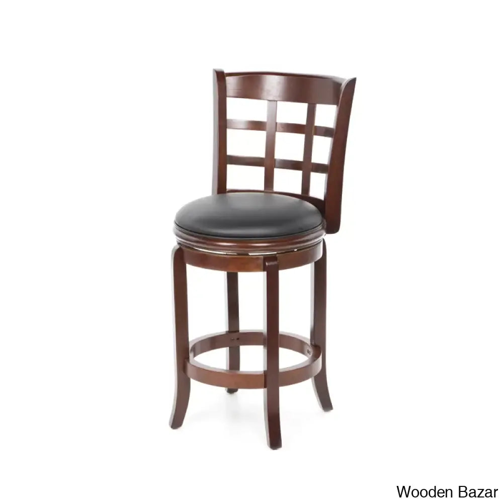 Darb Swivel Upholstered Counter And Bar Stool With Solid Wood Frame