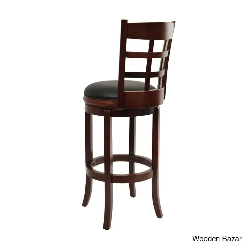 Darb Swivel Upholstered Counter And Bar Stool With Solid Wood Frame