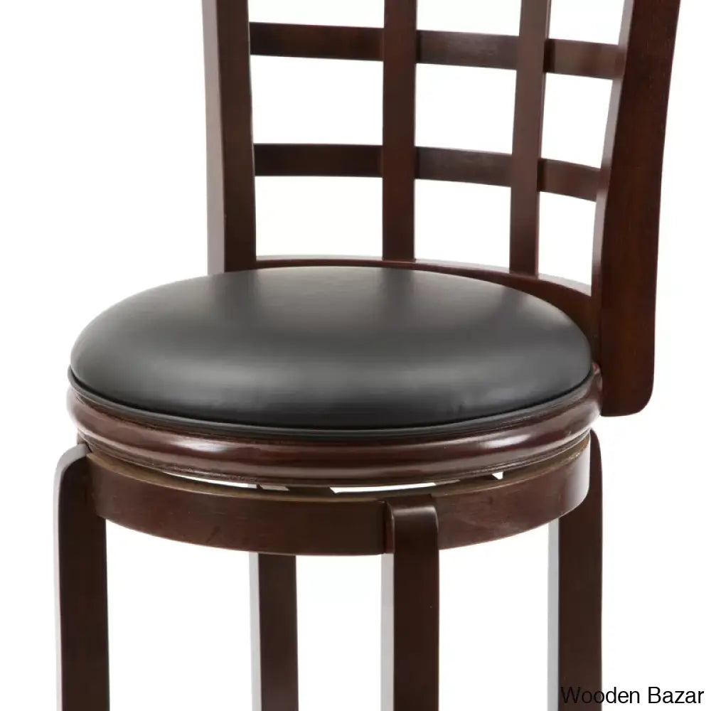 Darb Swivel Upholstered Counter And Bar Stool With Solid Wood Frame