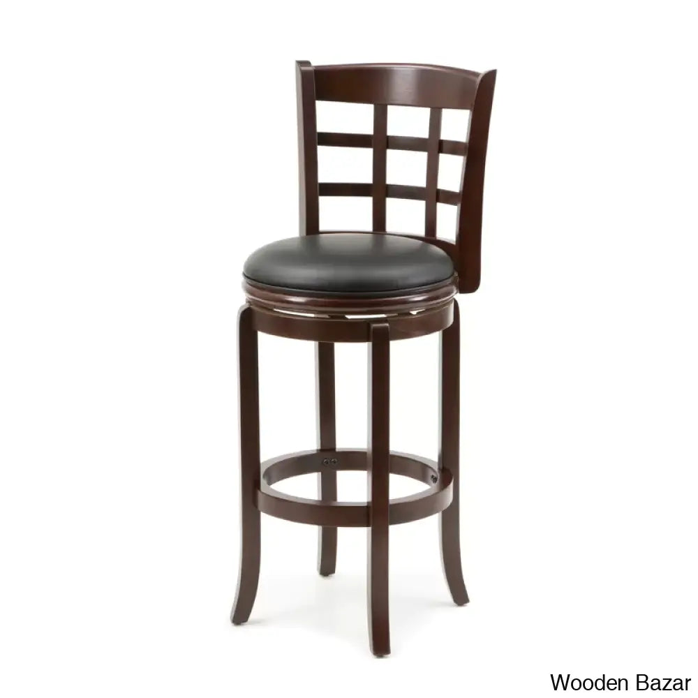 Darb Swivel Upholstered Counter And Bar Stool With Solid Wood Frame