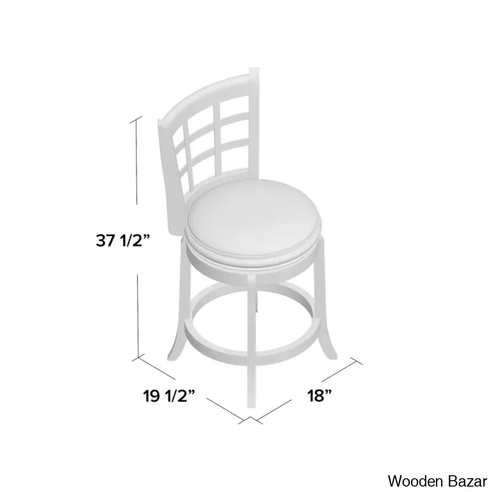 Darb Swivel Upholstered Counter And Bar Stool With Solid Wood Frame