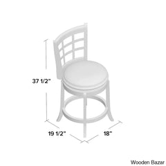 Darb Swivel Upholstered Counter And Bar Stool With Solid Wood Frame