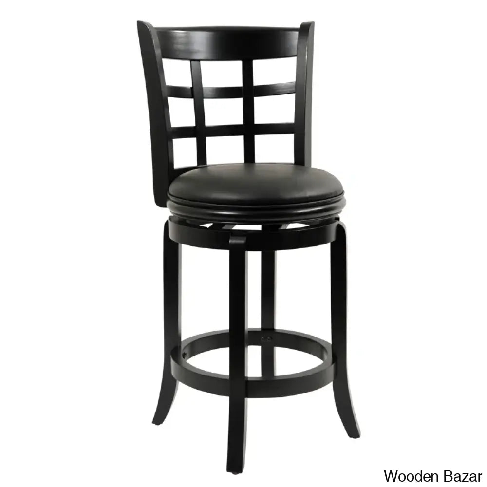 Darb Swivel Upholstered Counter And Bar Stool With Solid Wood Frame