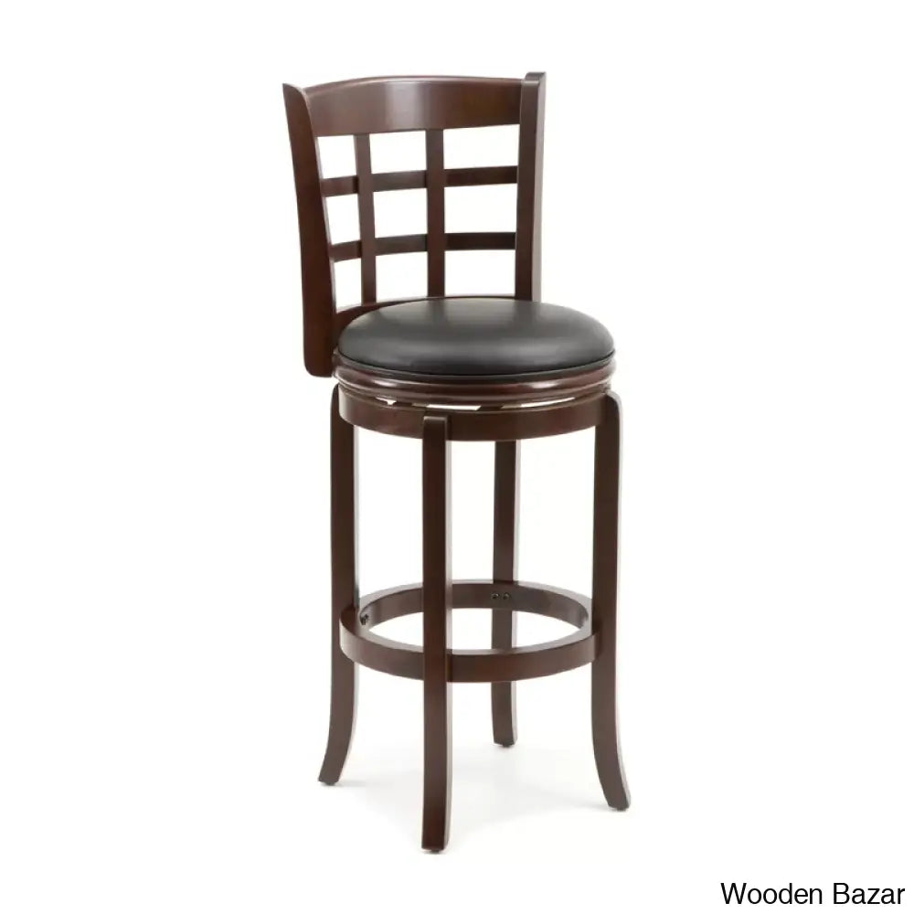 Darb Swivel Upholstered Counter And Bar Stool With Solid Wood Frame