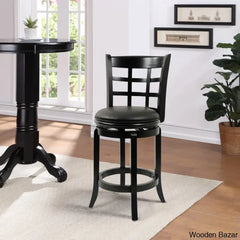 Darb Swivel Upholstered Counter And Bar Stool With Solid Wood Frame