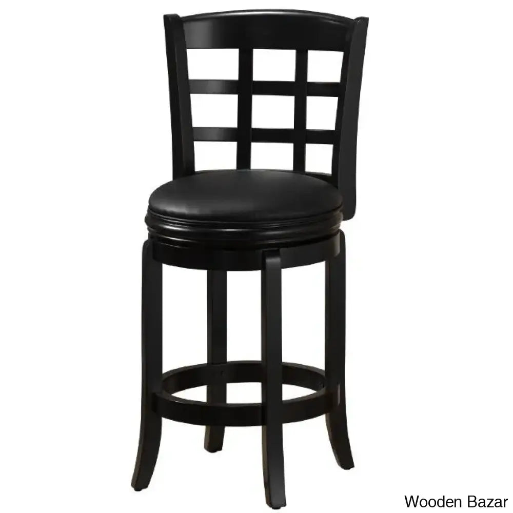 Darb Swivel Upholstered Counter And Bar Stool With Solid Wood Frame