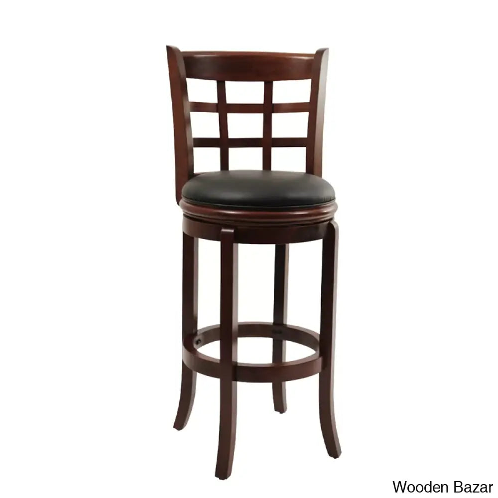 Darb Swivel Upholstered Counter And Bar Stool With Solid Wood Frame