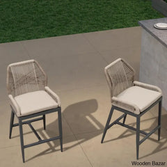 Davano Swivel Outdoor 24.8’’ Counter And Bar Stool (Set Of 2)