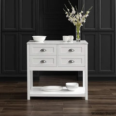 Deden Marble Top Kitchen Island Trolley Cart Cabinet Kitchen Island With Storage White
