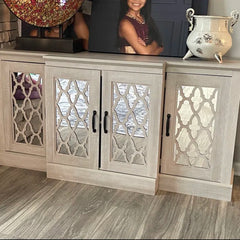 Solid Wood Wide Sideboard – Durable Buffet Cabinet