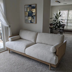 Feather-Blend Cushion Sofa – Stylish Comfort