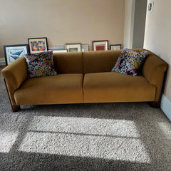 Solid & Engineered Wood Sofa – Tuxedo Style with Rich Finish