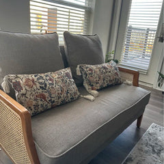 Upholstered Loveseat - Wooden Bazar