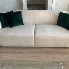 Yara Pleated Velvet Sofa