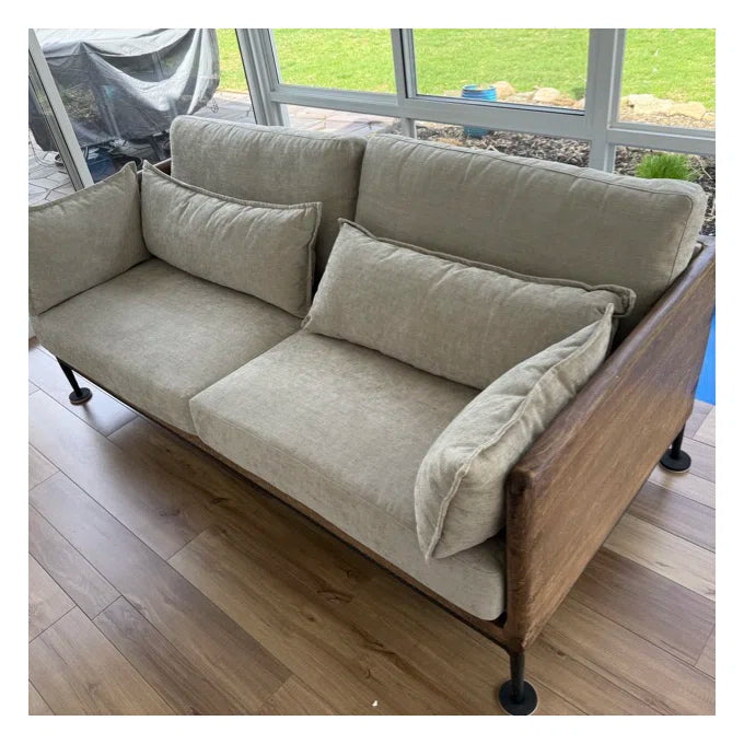 Modern 2-Seater Sofa with Kiln-Dried Hardwood Frame