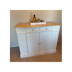 Skylaar Solid Wood Top Kitchen Island Kitchen trolley cart cabinet kitchen island with storage