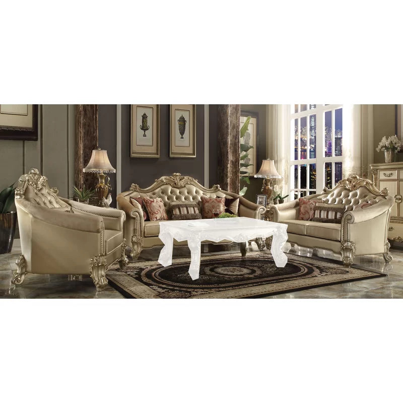 Bordadoraz 3 - Piece Living Room Set Luxury Sofa Set