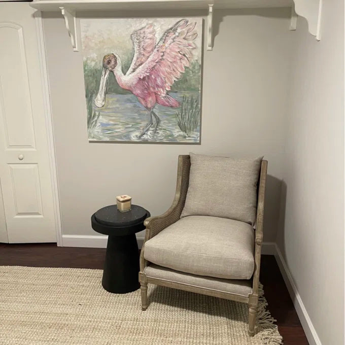 Solid Wood Armchair – Durable Frame with Soft Upholstery