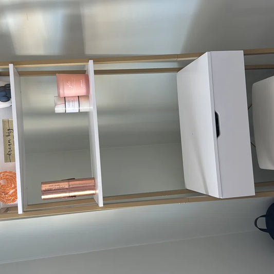 Talaya Vanity Bookshelf & Racks & Stool