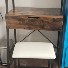 Talaya Vanity Bookshelf & Racks & Stool
