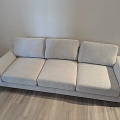 Breathable Fabric 3-Seater Sofa – Ideal for All-Season Comfort