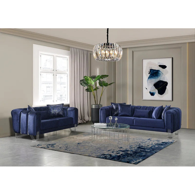 2 - Piece Velvet Living Room Set Luxury Sofa Set