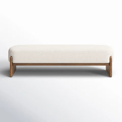 Newstated Upholstered Bench for Modern Living - Wooden Bazar