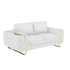 2 - Piece Faux Leather Living Room Set Luxury Sofa Set