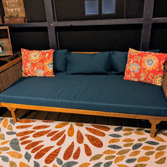 3 Seater Outdoor Sofa With Rattan Arms