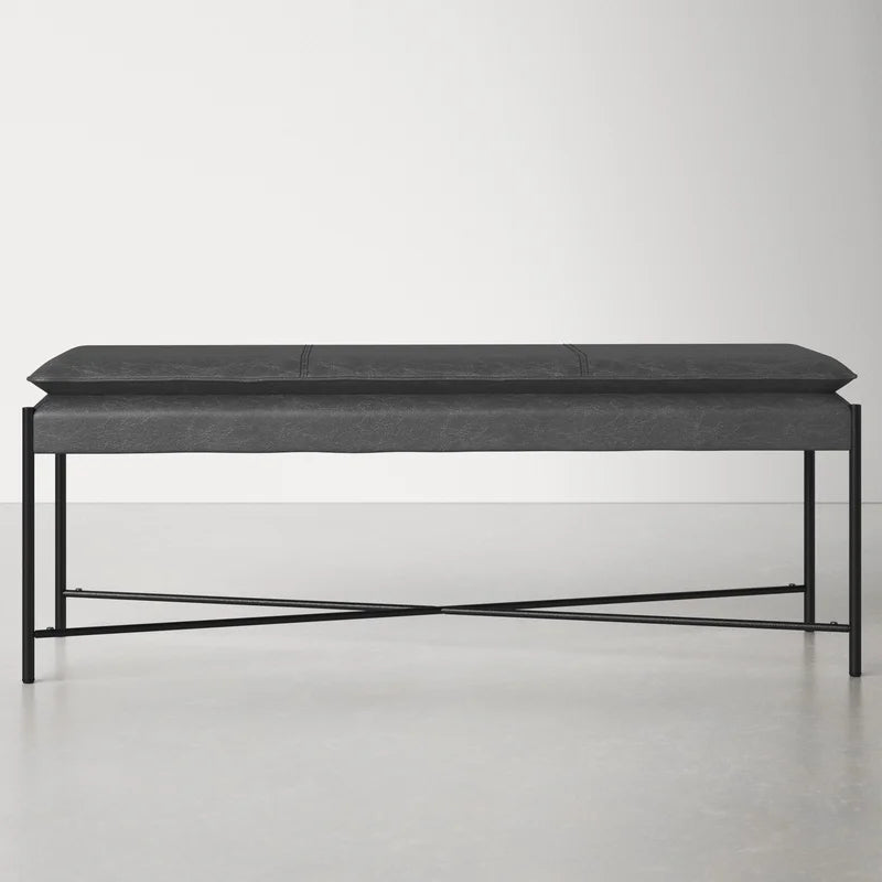 Vegan Leather Bench Vegan Leather Bench - Wooden Bazar