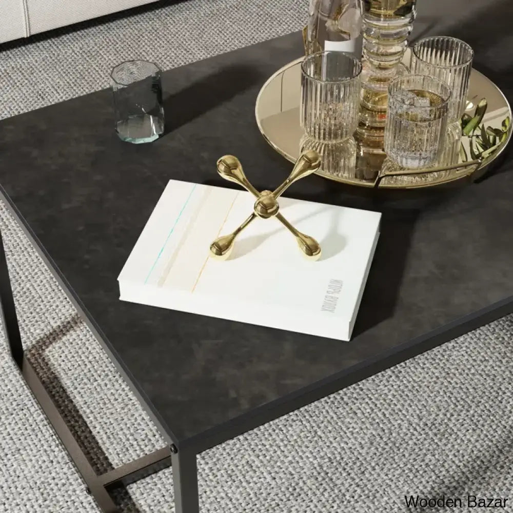 Deiviony Stone Top Coffee And Center Table