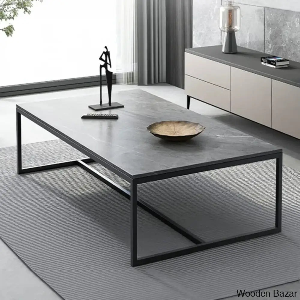 Deiviony Stone Top Coffee And Center Table