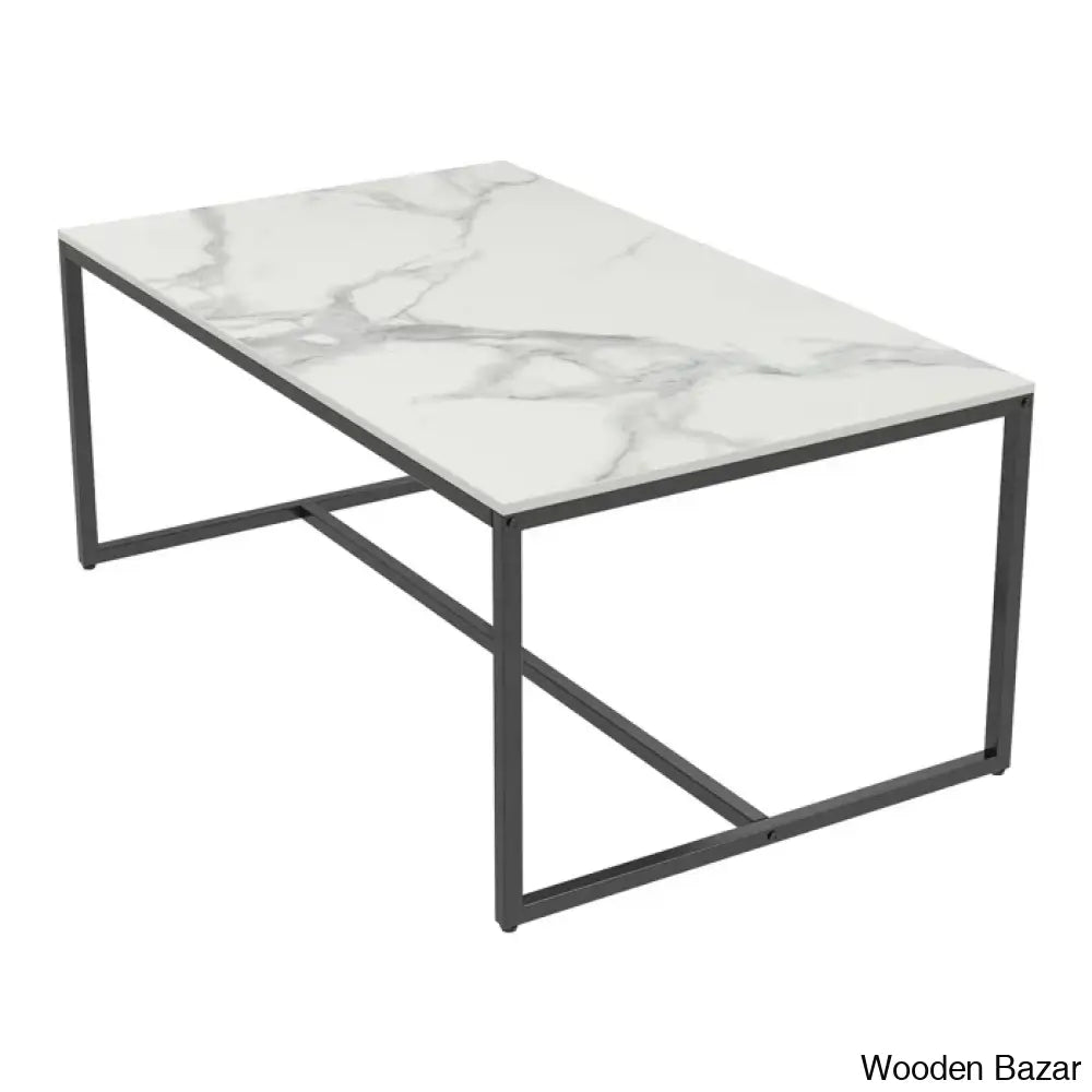 Deiviony Stone Top Coffee And Center Table