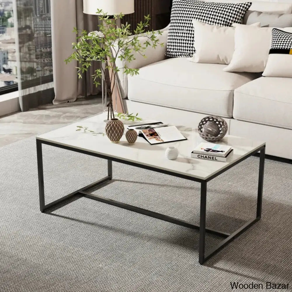 Deiviony Stone Top Coffee And Center Table