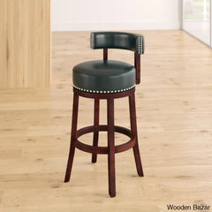 Delevany Swivel Upholstered Counter And Bar Stool With Solid Wood Frame (Set Of 2)