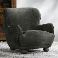 Wippie Upholstered Lounge Chair - Wooden bazar